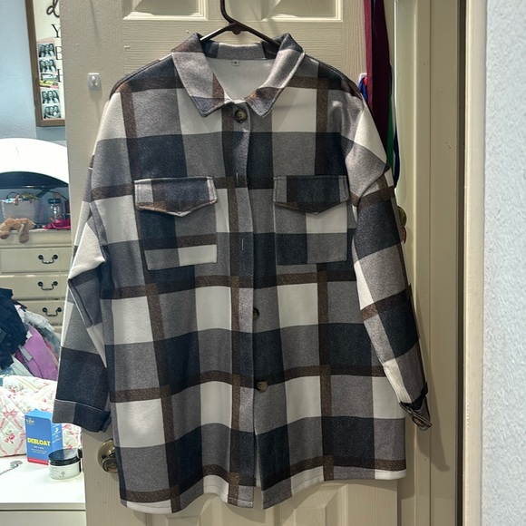 Jackets & Blazers - Black, Brown and White Flannel